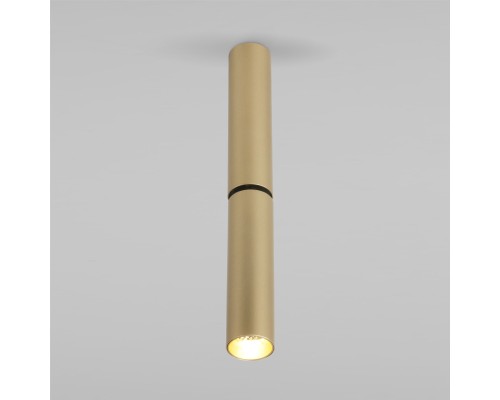 Накладной поворотный светодиодный светильник с антибликовой решеткой Pika 25029/LED 6W 4200K латунь