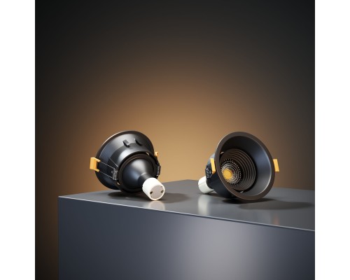 Светильник встраиваемый Punto черный 25016/01