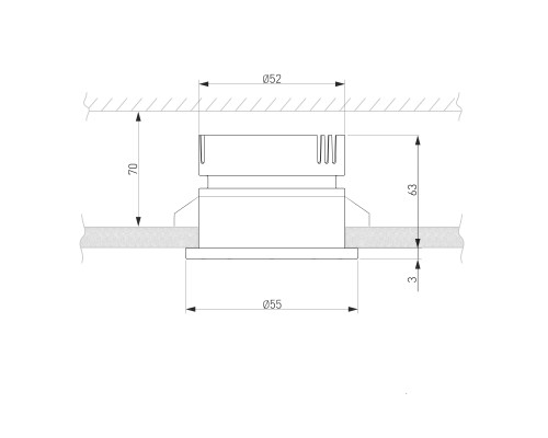 Встраиваемый точечный светодиодный светильник 25023/LED