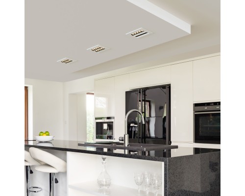 Встраиваемый точечный светодиодный светильник 9923 LED 20W 4200K белый/черный