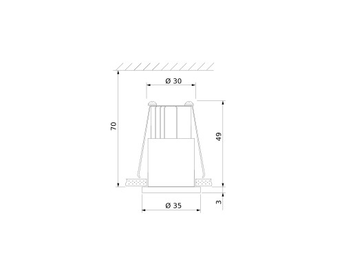 Встраиваемый светодиодный светильник 15269/LED