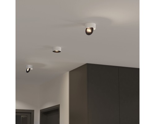 Накладной светодиодный светильник Glide белый/черный 25100/LED