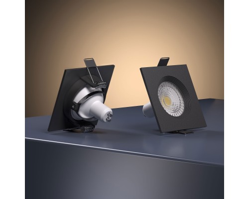 Светильник встраиваемый City GU10 черный 25055/01