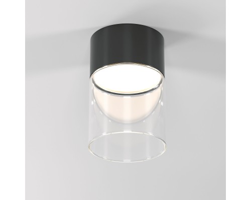 Светильник потолочный светодиодный 10W 4000К черный/прозрачный 25047/LED