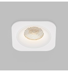 Светильник встраиваемый с антибликовой решеткой Tetro 10W 3000K белый IP44 15276/LED