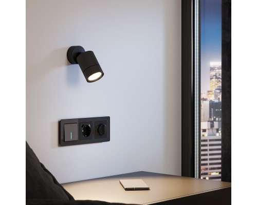 Светильник накладной поворотный Niro GU10 черный 25013/01