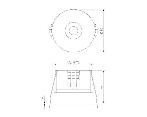 Светильник встраиваемый светодиодный Bliss 15W 4000K белый 25070/LED