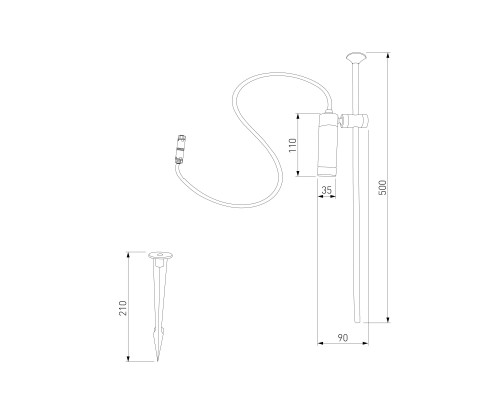 Уличный светильник с регулируемым плафоном Covert 3000K черный IP65 35173/S черный