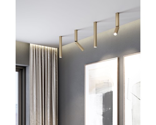 Накладной потолочный светильник с антибликовой решеткой Pika 25030/LED 6W 4200K латунь