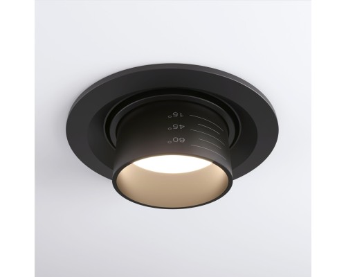 Встраиваемый светодиодный светильник с регулировкой угла освещения 9920 LED 15W 4200K черный