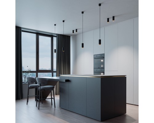 Светильник накладной Nubis GU10 чёрный/золото 25012/01