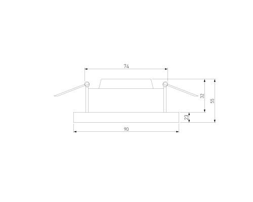 Встраиваемый точечный светодиодный светильник Pruno белый 25080/LED