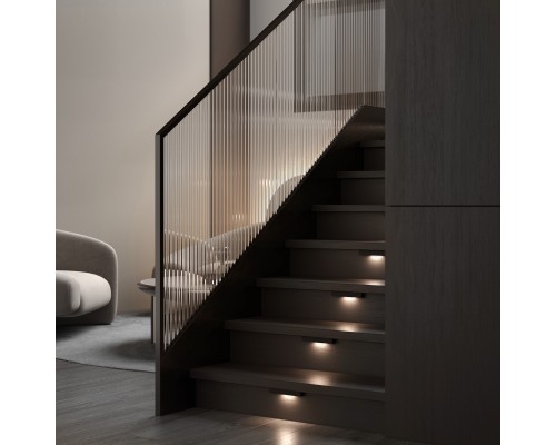 Светодиодная накладная подсветка для лестниц 40163/LED 3000К черный IP65 40163/LED