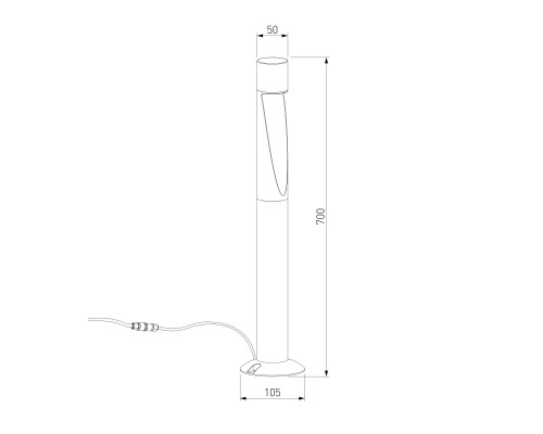 Ландшафтный светильник Recess 3000K черный 35177/F черный
