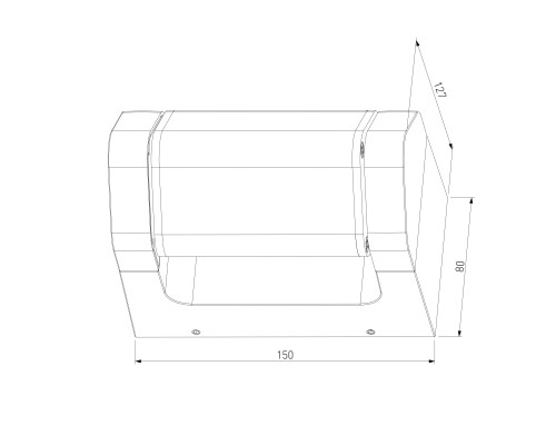 Уличный настенный поворотный светильник DORS 3000K черный 35163/D черный