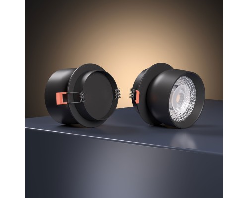 Светильник встраиваемый поворотный светодиодный Uno 8W 4000K черный 25092/LED