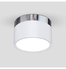 Накладной потолочный светильник DLR029 10W 4200K белый матовый/хром