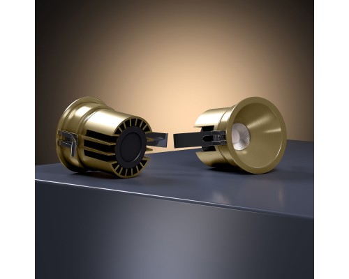 Светильник встраиваемый светодиодный Forte 15W 4000K латунь 25071/LED