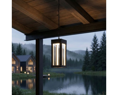 Уличный подвесной светильник Frame 3000K чёрный 1528 TECHNO LED черный