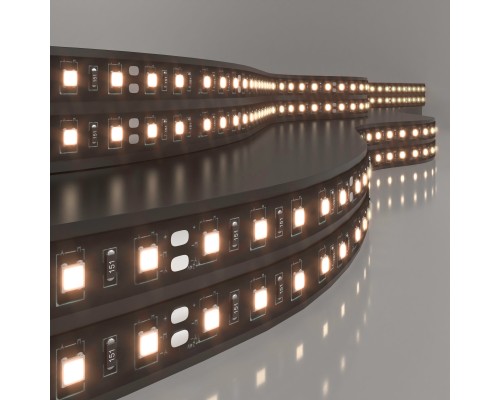 Светодиодная лента 120 Led 9,6 Вт IP20, 3300K тёплый белый, 5 м 2835 24V 120Led 9,6W IP20 Black