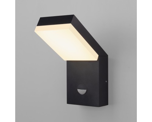Уличный настенный светильник с датчиком движения Sensor 3000K IP54 1541 TECHNO LED черный