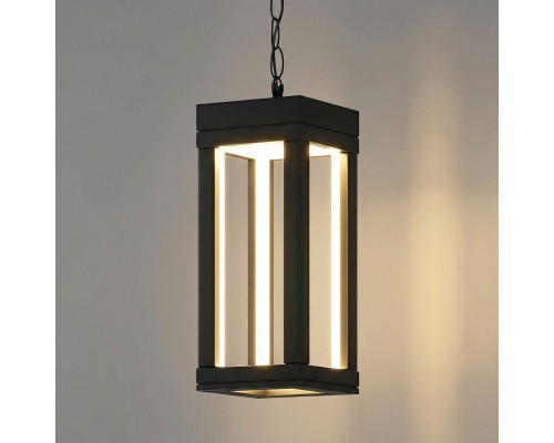 Уличный подвесной светильник Frame 3000K чёрный 1528 TECHNO LED черный