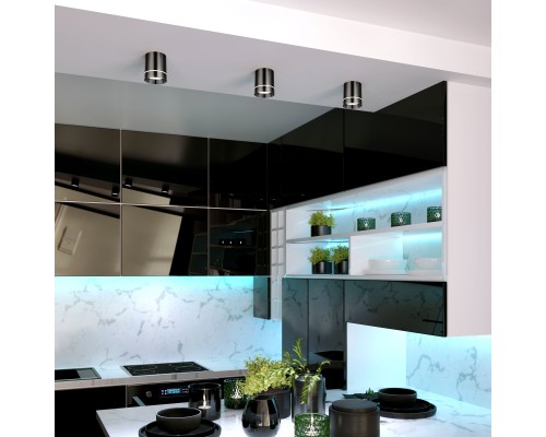 Накладной потолочный светодиодный светильник DLR021 9W 4200K Черный жемчуг