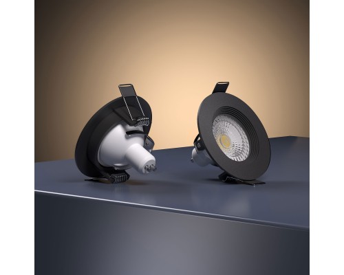 Светильник встраиваемый City GU10 черный 25054/01