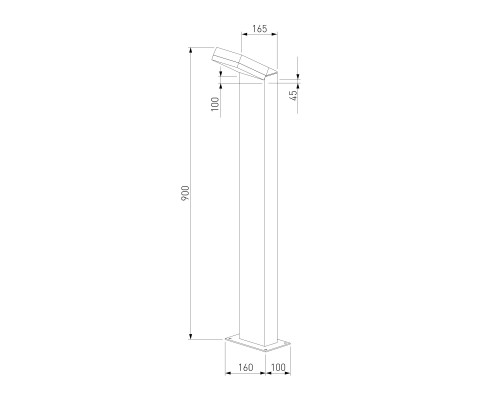 Ландшафтный уличный светильник Sensor 3000K Чёрный IP54 1542 TECHNO LED черный