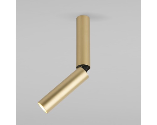 Накладной поворотный светодиодный светильник с антибликовой решеткой Pika 25029/LED 6W 4200K латунь