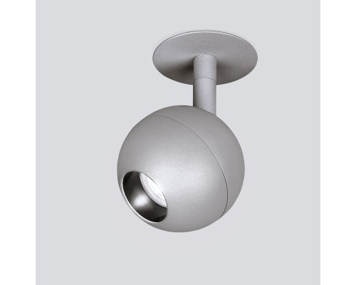 Встраиваемый точечный светодиодный светильник 9925 LED 8W 4200K серебро