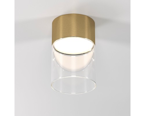 Светильник потолочный светодиодный 10W 4000К латунь/прозрачный 25047/LED