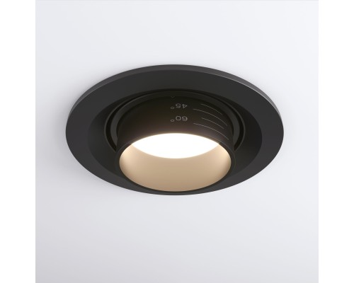 Встраиваемый светодиодный светильник с регулировкой угла освещения 9920 LED 15W 4200K черный