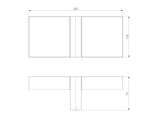 Уличный настенный поворотный светильник Twin 3000K черный 35170/D черный
