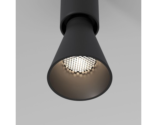 Накладной светодиодный поворотный светильник с антибликовой решеткой Piks 7W 4000К черный 25107/LED