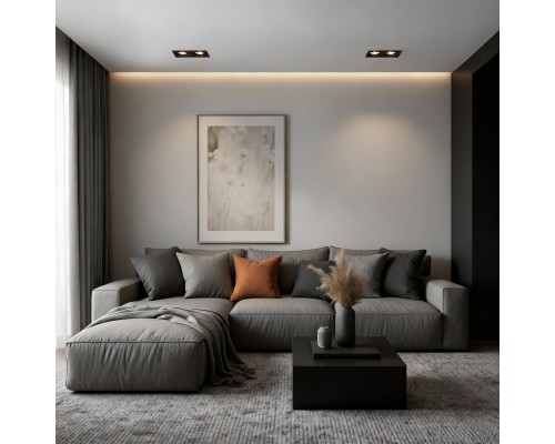 Светильник встраиваемый GU10 черный 15700/02