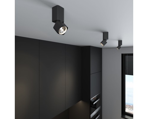 Светильник потолочный поворотный светодиодный Cubus 10W 4000K чёрный 25043/LED