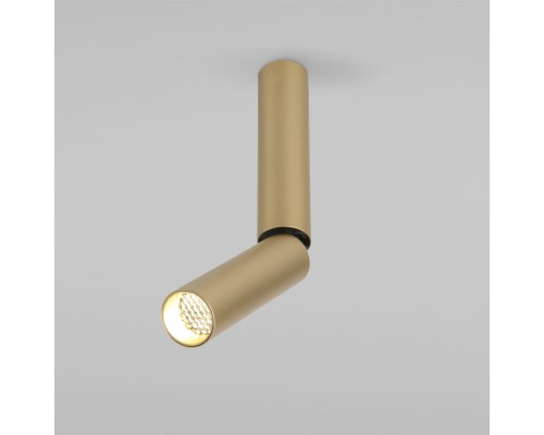 Накладной поворотный светодиодный светильник с антибликовой решеткой Pika 25029/LED 6W 4200K латунь