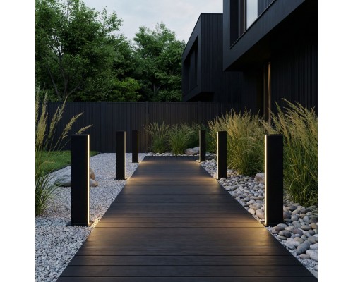 Ландшафтный светильник уличный Flat 3000K чёрный 1538 TECHNO LED черный