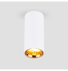 Накладной светодиодный светильник DLR030 12W 4200K белый матовый/золото