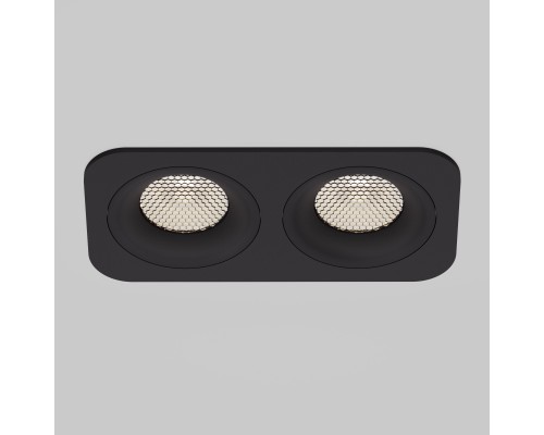 Светильник встраиваемый светодиодный с антибликовой решеткой Tetro 20W 4000K черный IP44 15277/LED