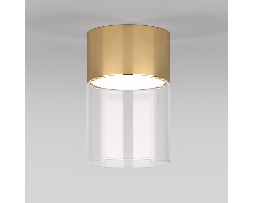 Светильник потолочный светодиодный 10W 4000К латунь/прозрачный 25047/LED