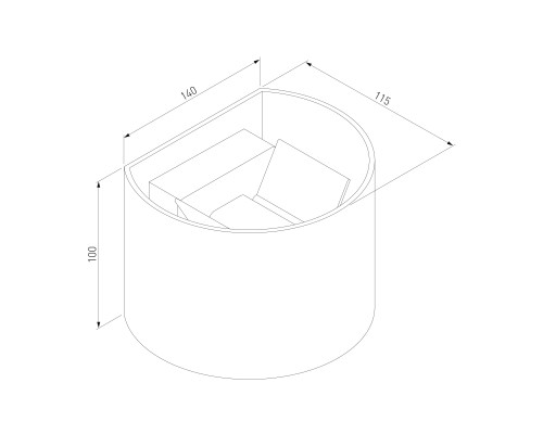 Светильник для архитектурной подсветки BLADE 3000K черный IP54 1518 TECHNO LED