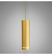 Подвесной светодиодный светильник DLR023 12W 4200K золото матовый