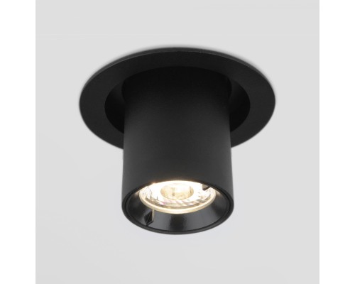 Встраиваемый точечный светодиодный светильник 9917 LED 10W 4200K черный матовый