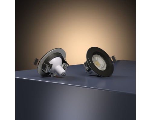 Светильник встраиваемый City GU10 черный IP44 25060/01