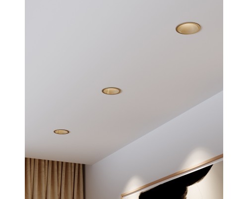 Светильник встраиваемый светодиодный Forte 15W 4000K латунь 25071/LED