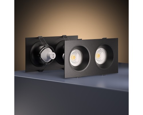 Светильник встраиваемый GU10 черный 15700/02