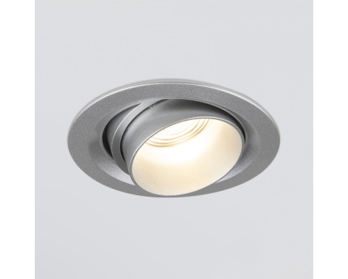 Встраиваемый светодиодный светильник с регулировкой угла освещения 9920 LED 15W 4200K серебро