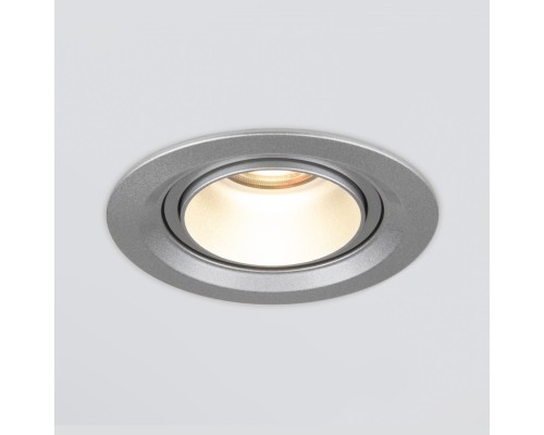 Встраиваемый светодиодный светильник с регулировкой угла освещения 9920 LED 15W 4200K серебро